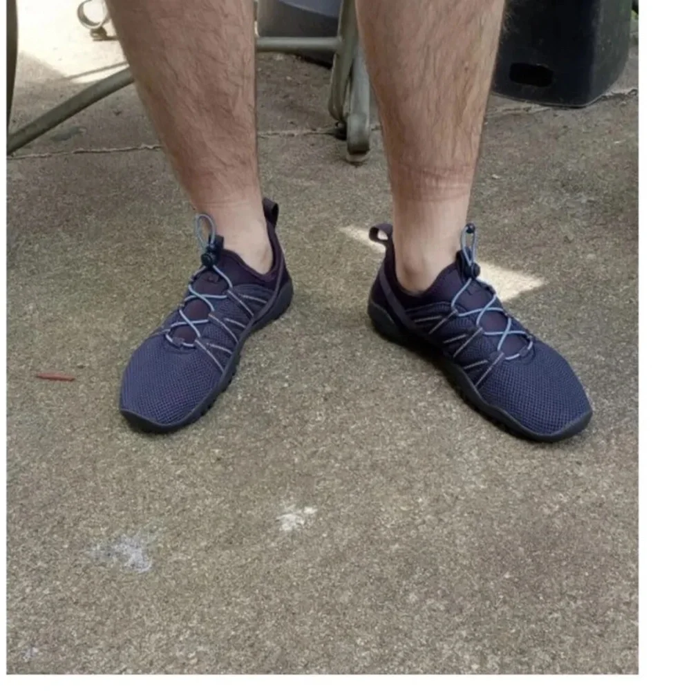 All in Motion Black Boat Men Shoes with Elastic Lacing